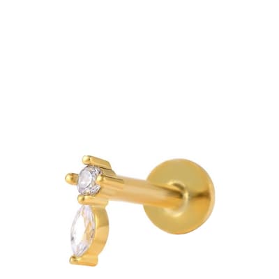 Gold Swarovski Crystal Stud Earrings