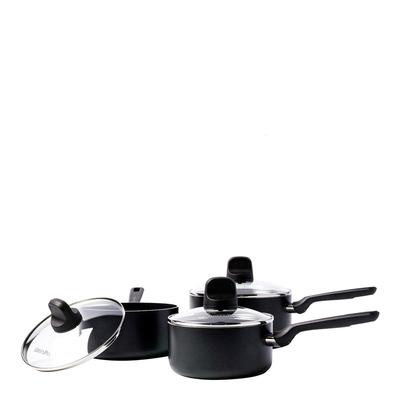 Memphis Non-Stick Saucepan Set, 16cm, 18cm & 20cm