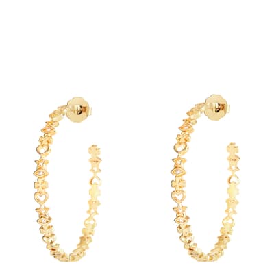 18k Gold Plated Good Luck Earrings
