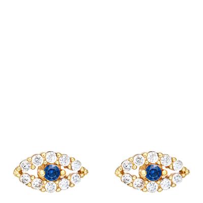 18k Gold Plated Eye Bright Earrings