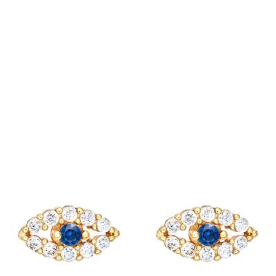 18k Gold Plated Eye Bright Earrings