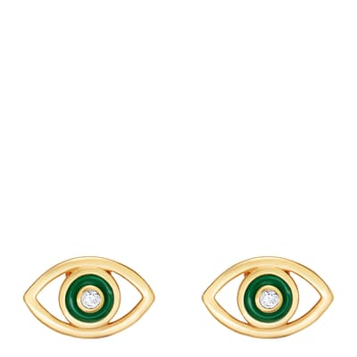 18k Gold Plated Eye Luck Out Earrings