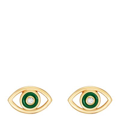 18k Gold Plated Eye Luck Out Earrings