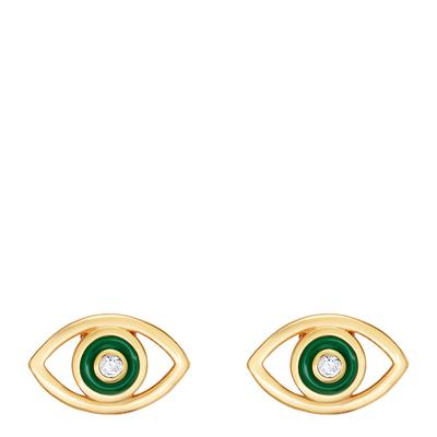 18k Gold Plated Eye Luck Out Earrings