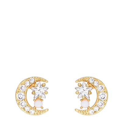 18k Gold Plated Moon Twinkle Earrings