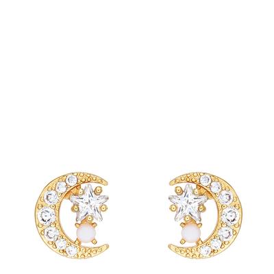 18k Gold Plated Moon Twinkle Earrings