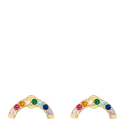18k Gold Plated Rainbow Luck Earrings