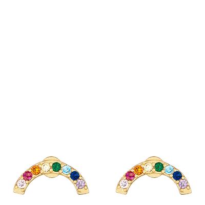 18k Gold Plated Rainbow Luck Earrings