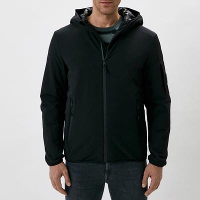 Black 4 Way Stretch Hooded Jacket