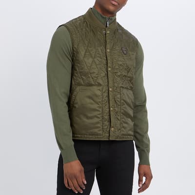 Khaki Quilted Gilet