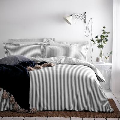 Hebden Single Duvet Cover Set, Grey