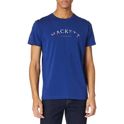 Blue Coloured Logo Cotton T-Shirt