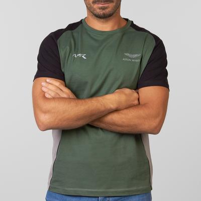 Green AMR Contrast Back Cotton T-Shirt