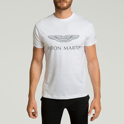 White AMR Logo Cotton T-Shirt