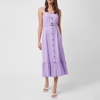 Violet Button Up Midi Dress