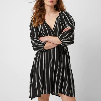 Black Striped Mini Dress