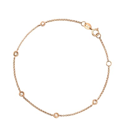 Rose Gold Circle Linked Bracelet