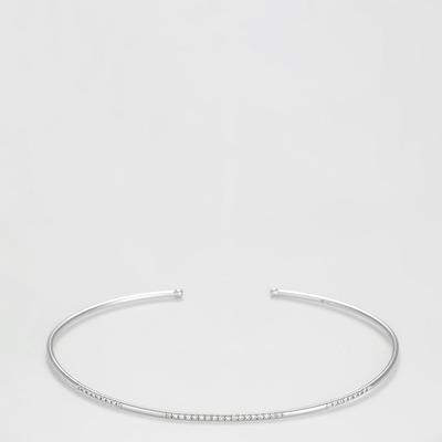 Silver Diamond Embellished Bangle