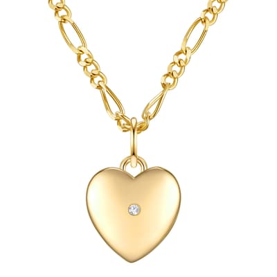Yellow Gold Heart Shape Pendant Necklace