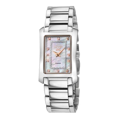 Women's Silver/White Gevril Luino Dial Stainless Steel Watch