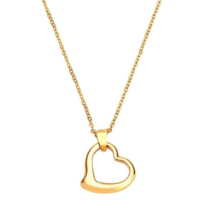 18K Gold Open Heart Iconic Necklace