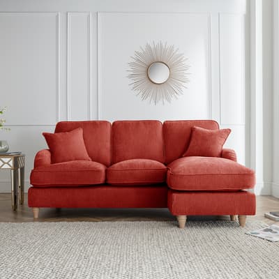 The Swift Right Hand Chaise Sofa, Manhattan Apricot