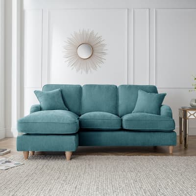 The Swift Left Hand Chaise Sofa, Manhattan Emerald