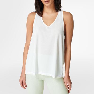 Lily White Move Split Back Yoga Tank Top