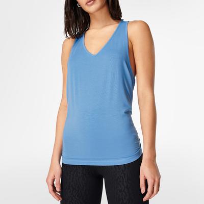 Regatta Blue Move Split Back Yoga Tank Top