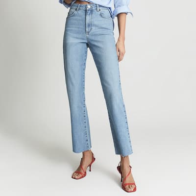 Light Blue Febe Mid Rise Stretch Jeans