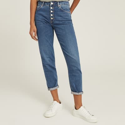 Mid Blue Bailey Straight Stretch Jeans