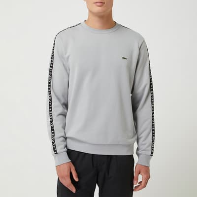 Grey Logo Taping Cotton Blend Sweatshirt