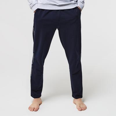 Navy Cotton Blend Straight Leg Joggers