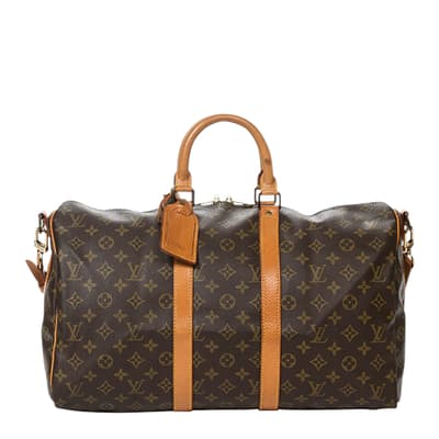 Brown Keepall Bandouliere Travel Bag