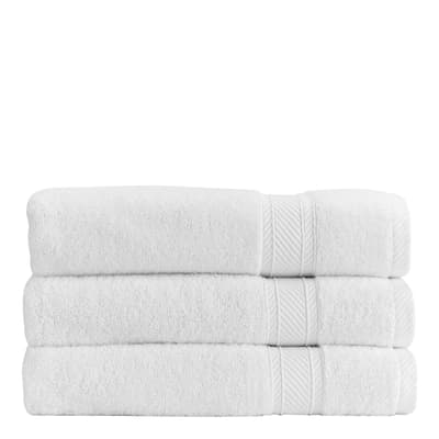 Serenity Pair of Hand Towels, White 