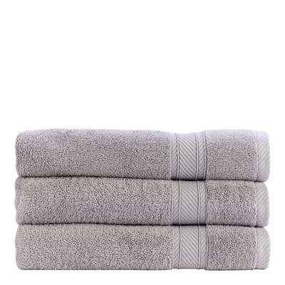 Serenity Pair of Hand Towels, Dove Grey
