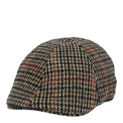 Unisex Beige Wool Flat Cap