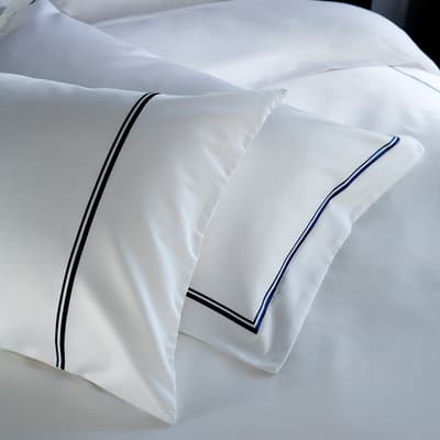 Double Cord 800TC Pair of Housewife Pillowcases, Navy