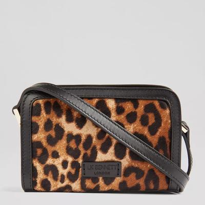 Natural Queenie Print Calf Hair Crossbody Bag