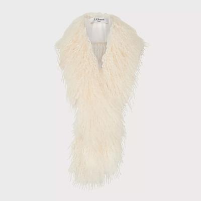 Cream Jasmine Sheepskin Scarf