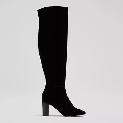 Black Velvet Courtney Knee Boots