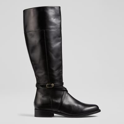Black Leather Bonnie Riding Boots