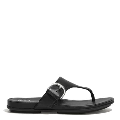 Black Gracie Toe-Post Sandals