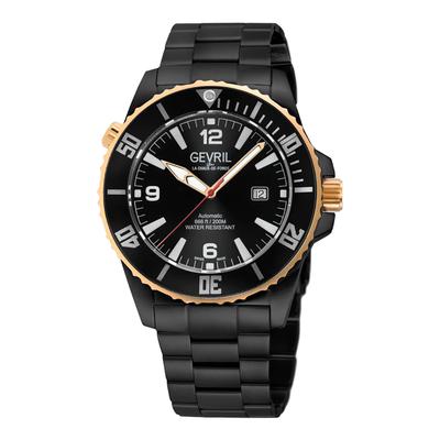 Men's Black Gevril Canal Street Watch 46mm