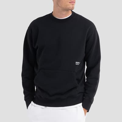 Black Second Life Cotton Sweatshirt