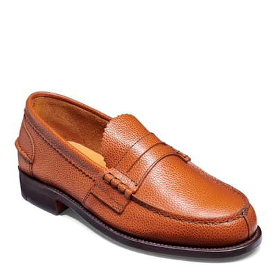 Brown Cherry Grain Loafers