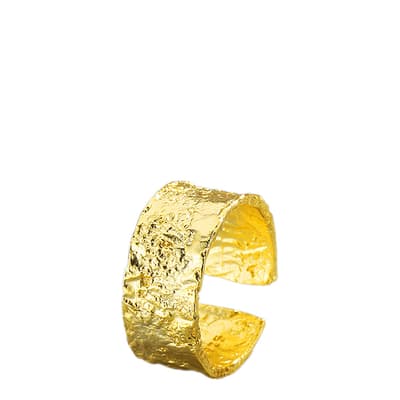 18K Gold Hammer Band Ring