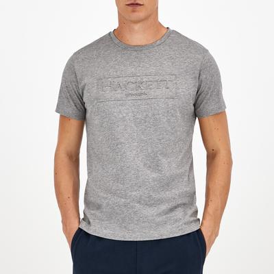 Grey Embossed Cotton T-Shirt