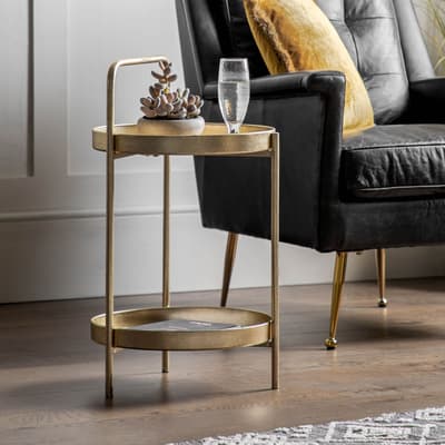Carson Side Table, Gold