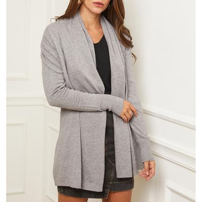 Grey Draped Design Cashmere Blend Jumper